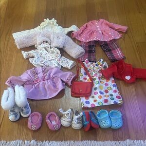 American Girl Doll Clothes Set - Pink, Red, White